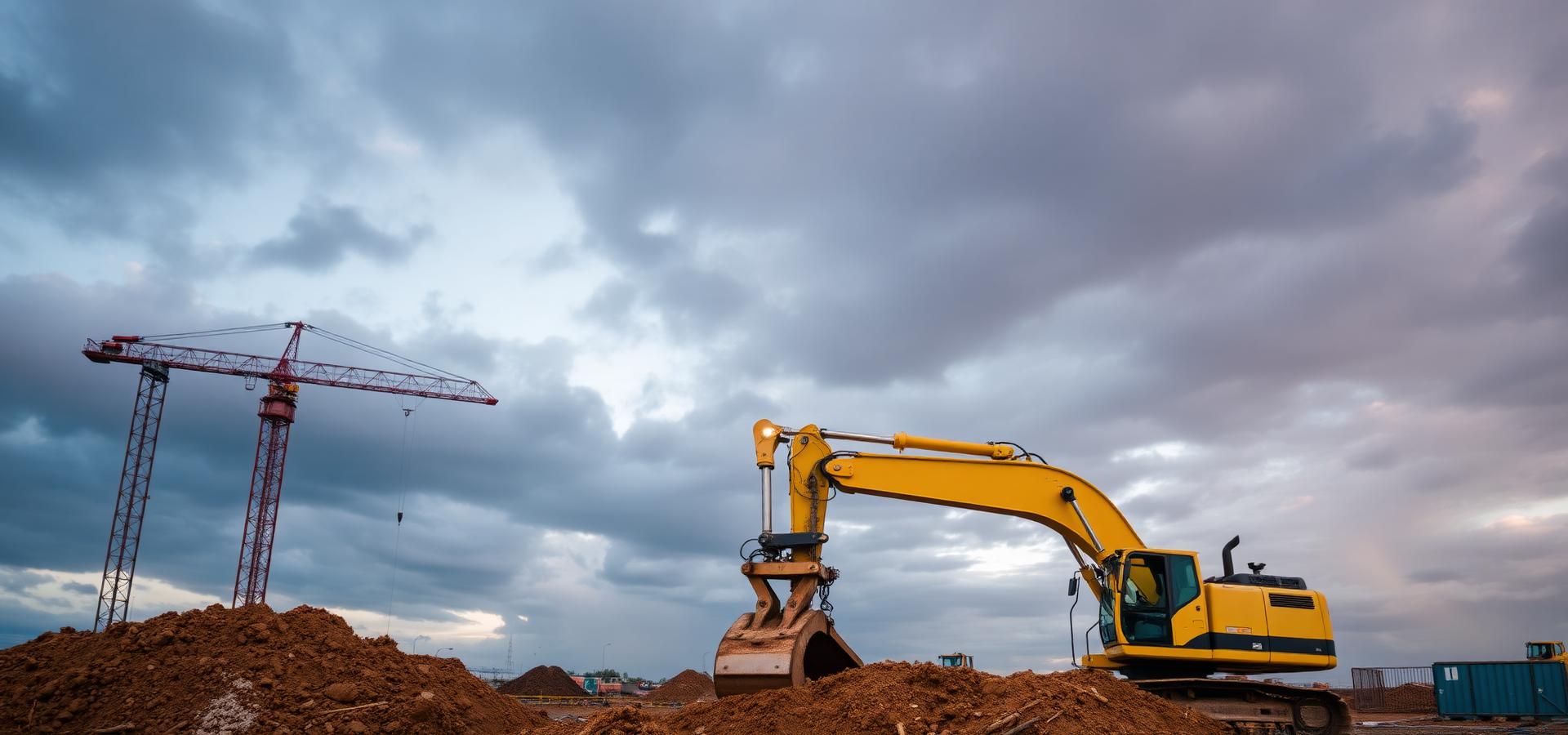 Heavy equipment on jobsite